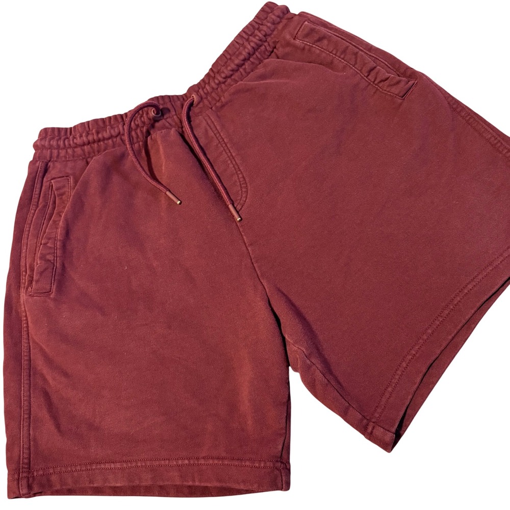 Gymshark Sweat Shorts Mens Medium Burgundy Maroon French Terry A3A9I